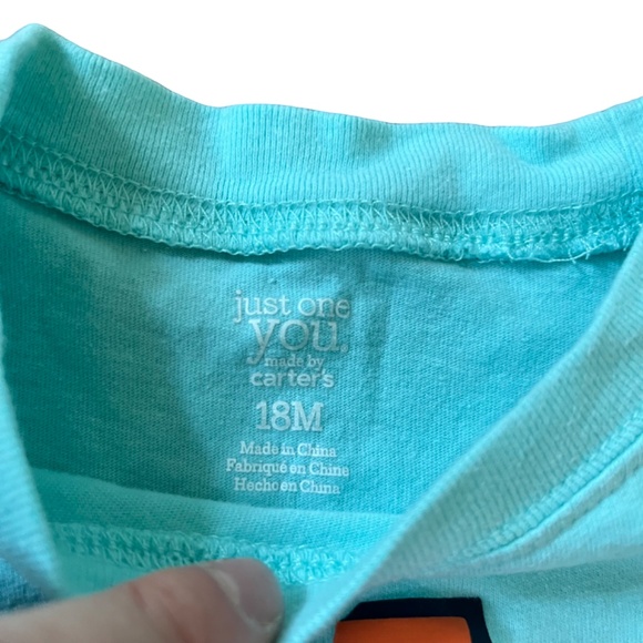 Carter's Light Blue First Birthday Turtle T-Shirt, Size 18 Months - Picture 2 of 3